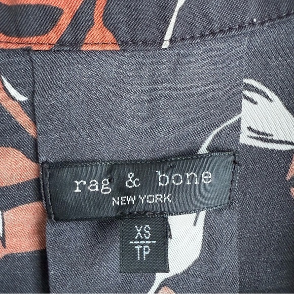 Rag & Bone Mare Short-Sleeve Shirt In Floral Print size XS - Silk blend - Picture 3 of 10